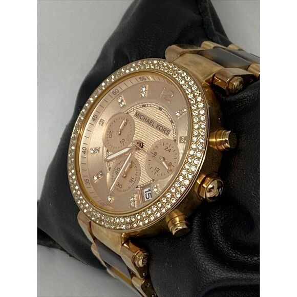 Michael Kors MK5538 Women's Stainless Steel Analog Rose Dial Quartz Watch GE511 - Picture 4 of 12